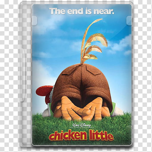 Movie Icon , Chicken Little, Walt Disney Chicken Little DVD case illustration transparent background PNG clipart