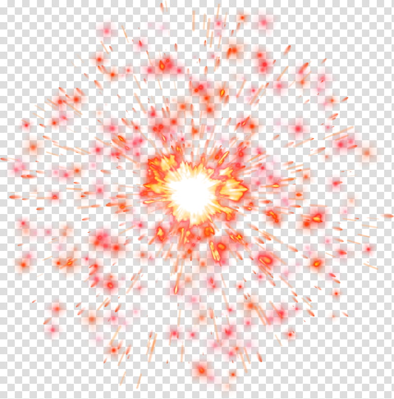 misc explosion element, red and yellow fireworks illustration transparent background PNG clipart