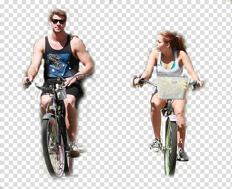 Miley y Liam en Bicicleta transparent background PNG clipart