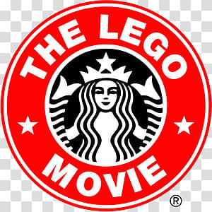 Starbucks Logos s, The Lego Movie text with Starbucks logo transparent background PNG clipart