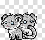 Shimeji Snow Leopard, gray cat illustration transparent background PNG clipart