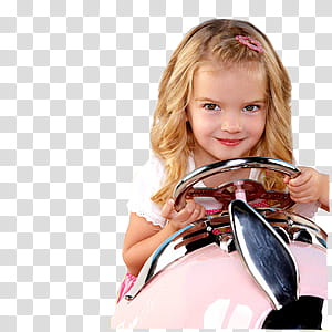 Mia Talerico, girl holding car wheel transparent background PNG clipart