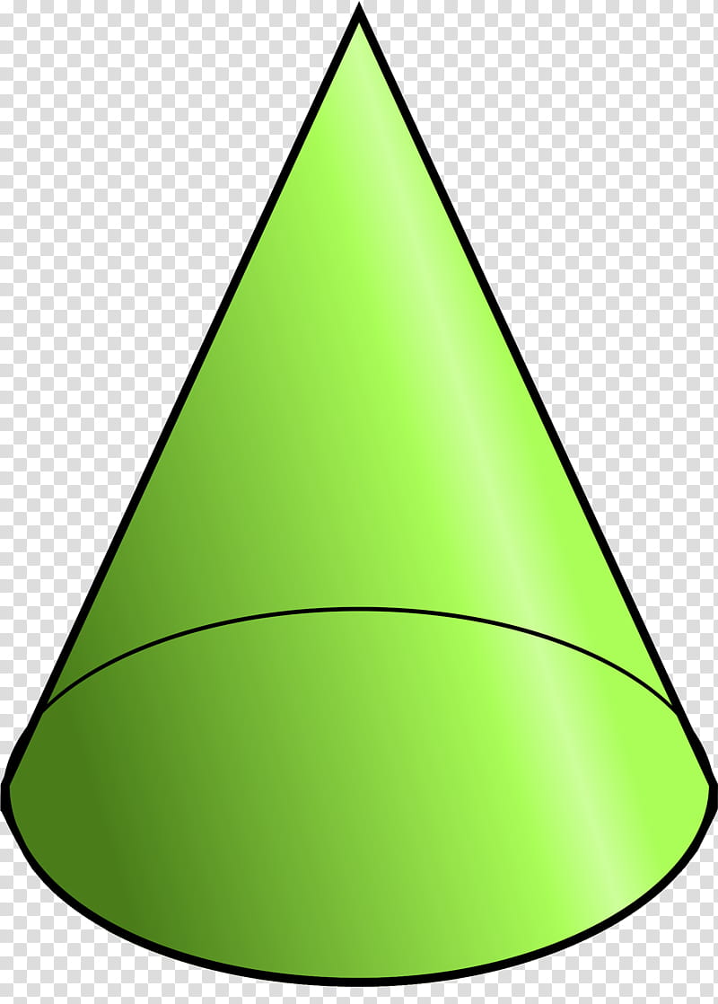 Green Leaf, Cone, Pyramid, Geometry, Triangle, Tetrahedron, Base, Edge transparent background PNG clipart