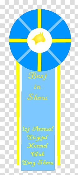 DKC dog show Best in Show ribbon, no name transparent background PNG clipart