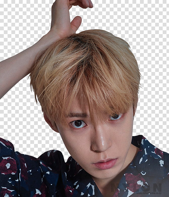 NCT , close-up graphy of man holding his head transparent background PNG clipart