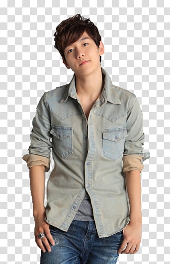 EXOs Kyungsoo and Baekhyun, man putting his hands on pockets transparent background PNG clipart