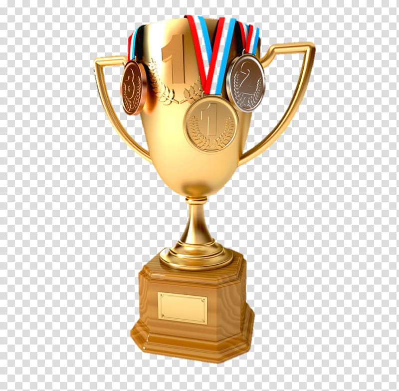 Trophy, Award, Yellow, Metal transparent background PNG clipart