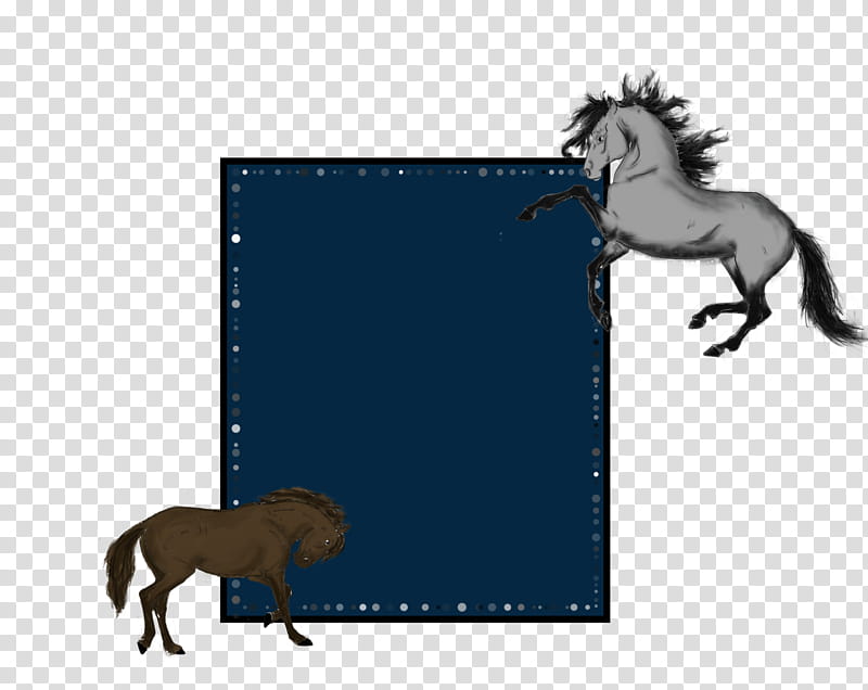 painted, two gray and brown horses illustration transparent background PNG clipart