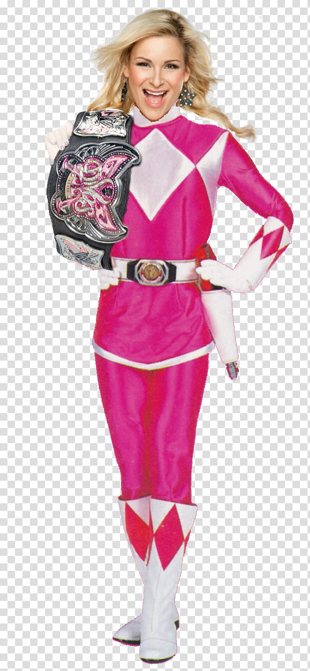 Nattie Divas Champion as M M Pink Ranger transparent background PNG clipart