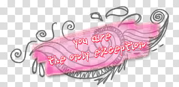 O Text, pink and gray You are the only exception text illustration transparent background PNG clipart
