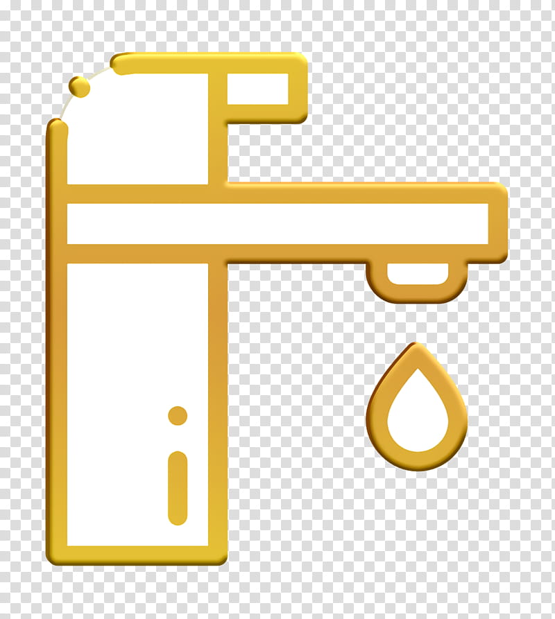 Faucet icon Plumber icon, Text, Yellow, Symbol transparent background PNG clipart
