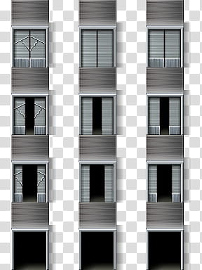 Elevator modern, grey and black building windows transparent background PNG clipart