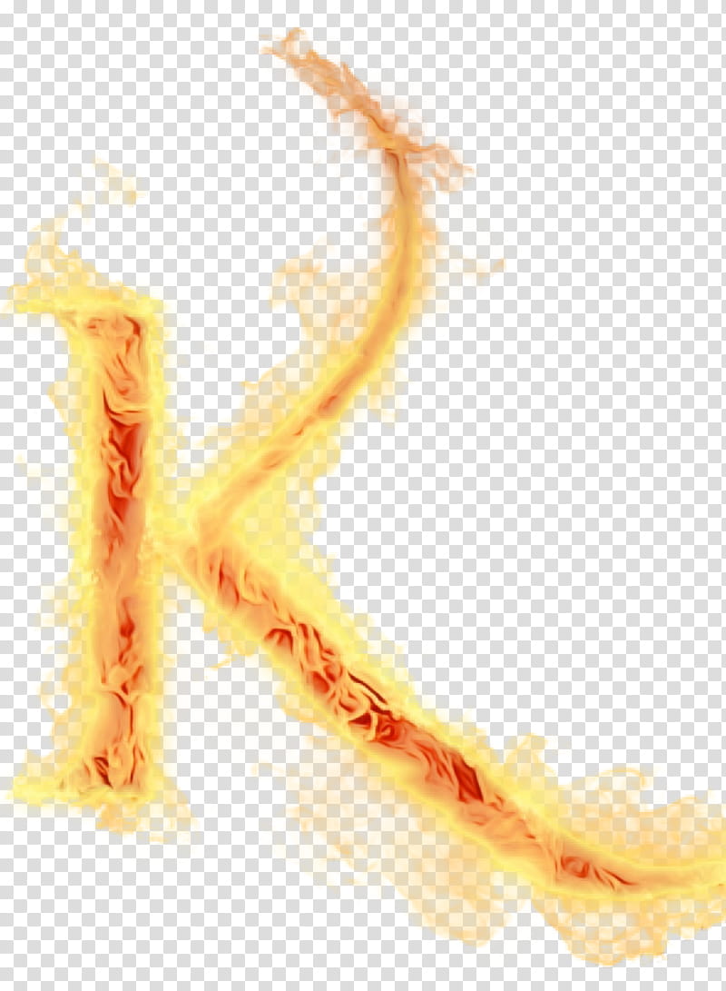 Fire Flame, Alphabet, Letter, K, Logo, Yellow, Orange transparent background PNG clipart