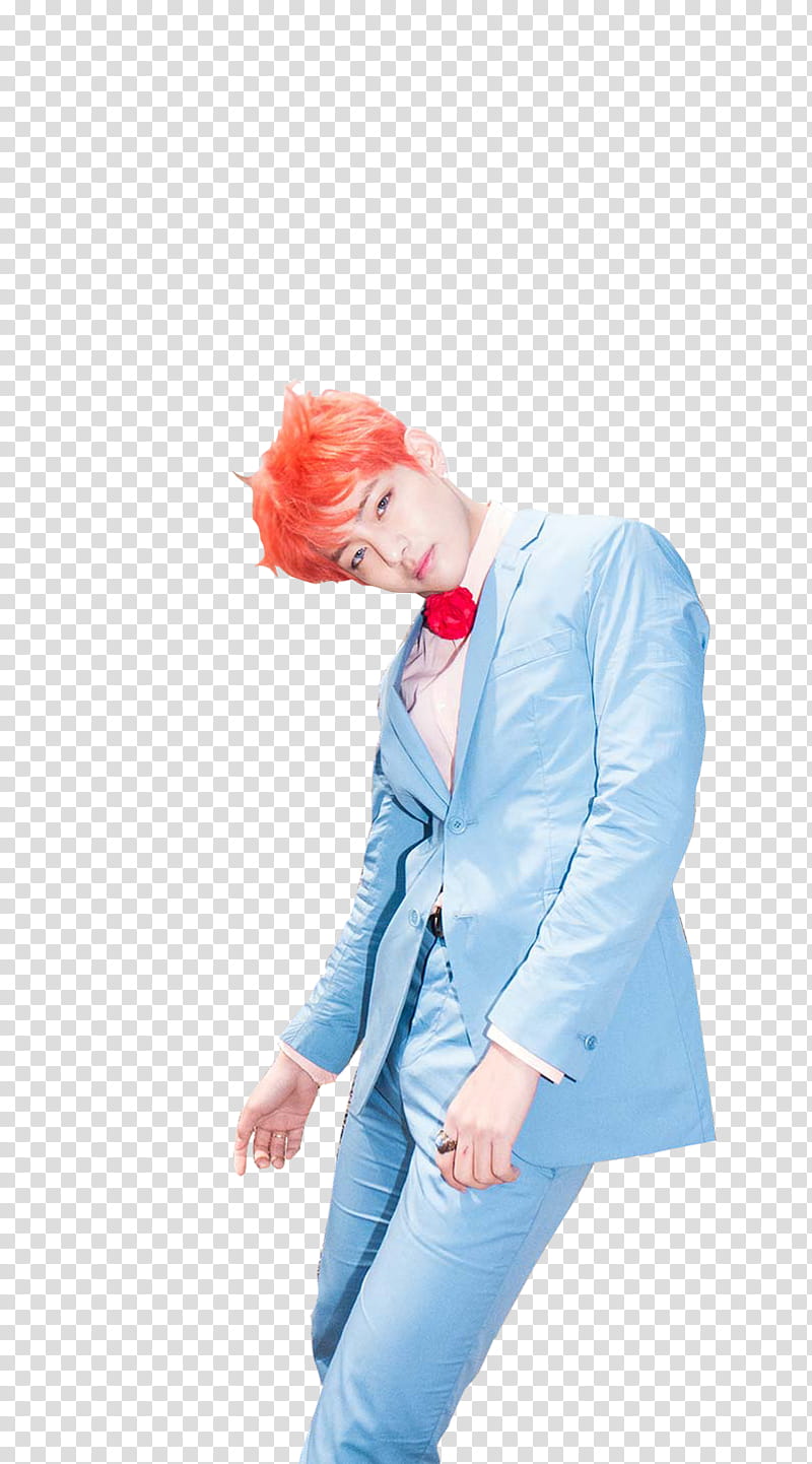 BTS FOREVER YOUNG CONCEPT S DAY VER, K-pop artist in blue suit transparent background PNG clipart
