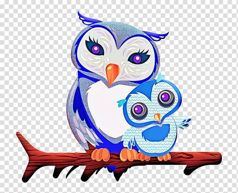 owl bird cartoon branch snowy owl, Bird Of Prey transparent background PNG clipart