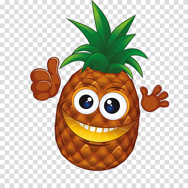 Pineapple, Drawing, Cartoon, Fruit, Ananas, Food, Plant, Smile transparent background PNG clipart