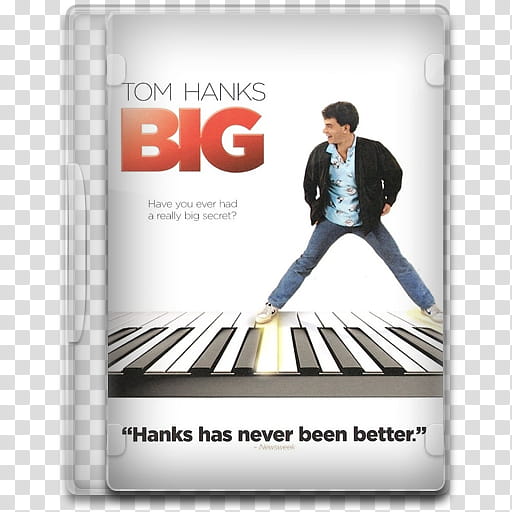Movie Icon Mega , Big, Tom Hanks Big DVD icon case transparent background PNG clipart