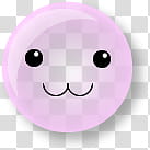 Kawaii Bubbles st Collection, pink emoji icon transparent background PNG clipart