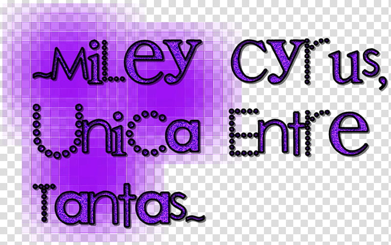 Texto Miley Cyrus Unica Entre Tantas transparent background PNG clipart