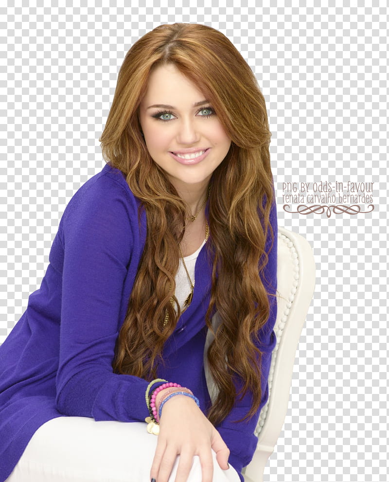 Miley Cyrus, Miley Cyrus sitting on white chair transparent background PNG clipart