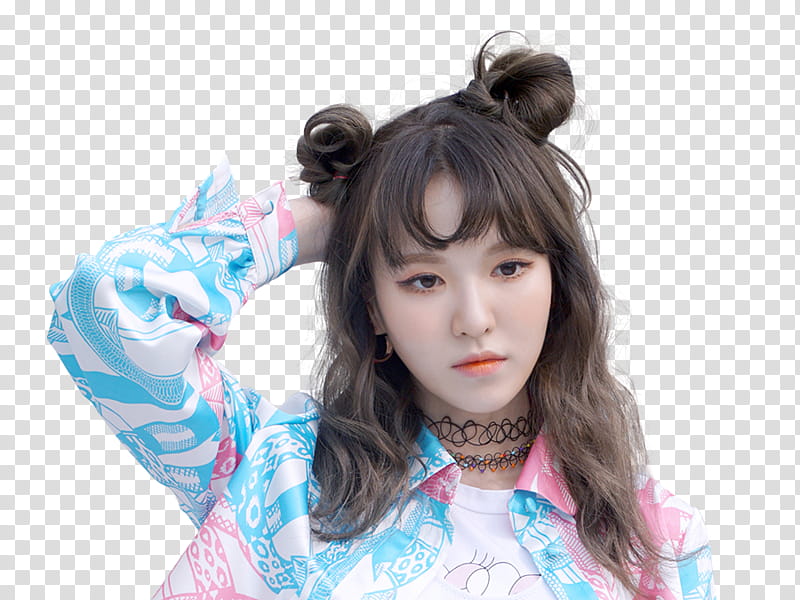 Red Velvet The Celebrity P, Red Velvet Wendy touching her hair transparent background PNG clipart