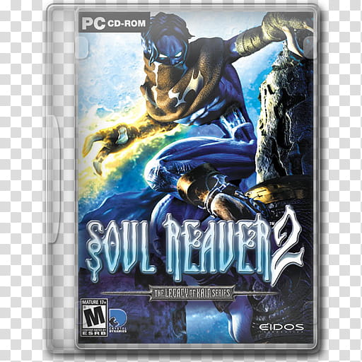 Game Icons , Legacy-of-Kain-Soul-Reaver-, Soul Reaver  PC CD-Rom case transparent background PNG clipart
