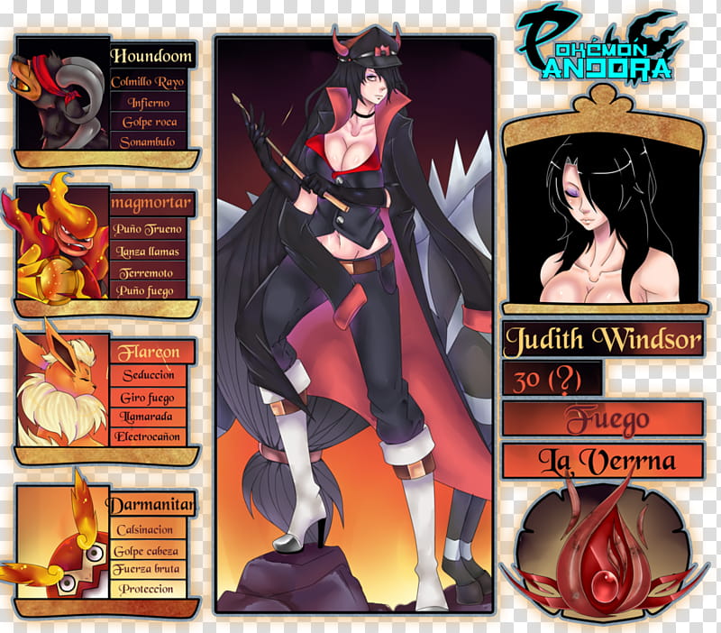 :Pandora: lider fuego-Judith transparent background PNG clipart