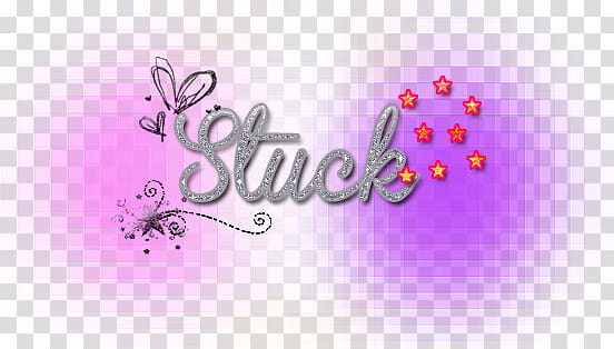 Stuck texto transparent background PNG clipart