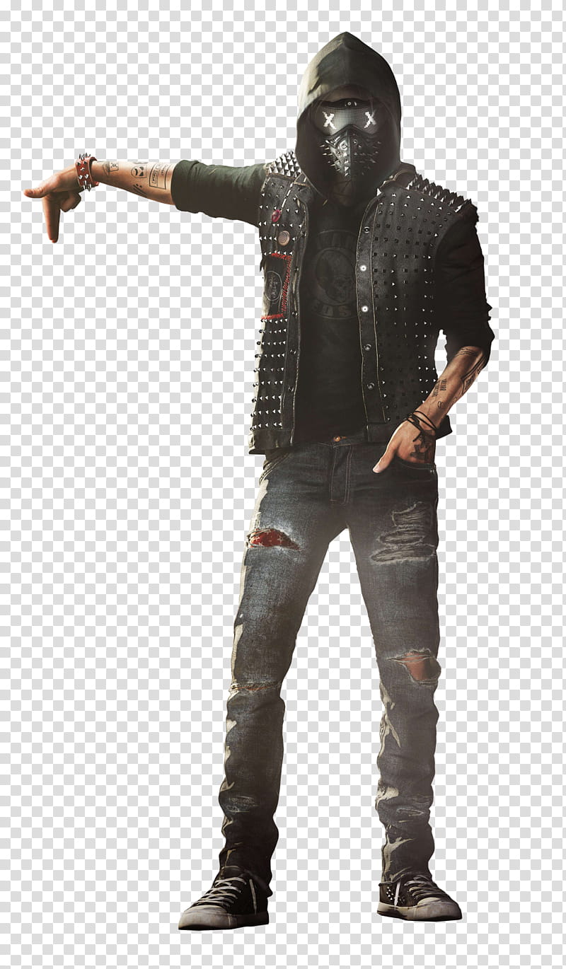 Watch Dogs  Wrench render  , unknown person standing transparent background PNG clipart