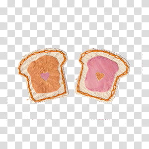 Rainbow Times KIT, peanut butter and strawberry filled bread knit decors transparent background PNG clipart