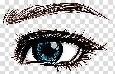 Colored Sketches , person's eye illustration transparent background PNG clipart
