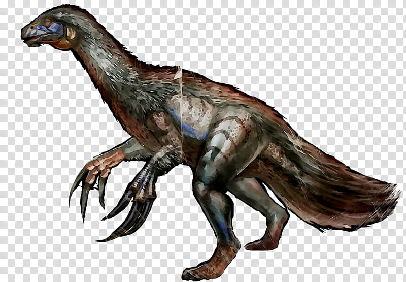 Velociraptor, Tyrannosaurus, Therizinosaurus, Ark Survival Evolved, Gallimimus, Spinosaurus, Pachycephalosaurus, Giganotosaurus transparent background PNG clipart