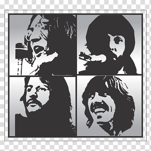 Hearts, Let It Be, Beatles, Stencil, Abbey Road, Silhouette, Music, Rubber Soul transparent background PNG clipart