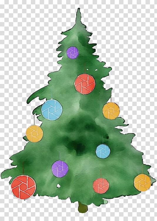Watercolor Christmas Tree, Paint, Wet Ink, Christmas Day, Watercolor Painting, Fir, , Christmas Decoration transparent background PNG clipart