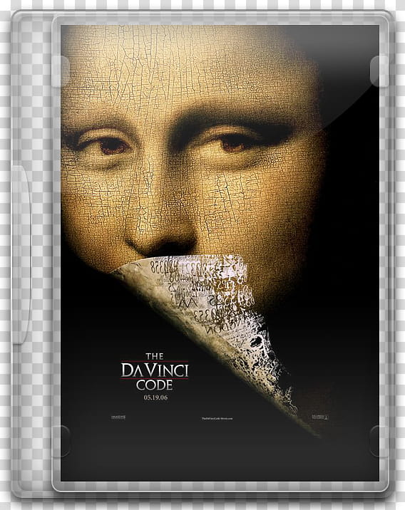 DVD movies icon, the davinci code, The Da Vinci Code DVD case transparent background PNG clipart