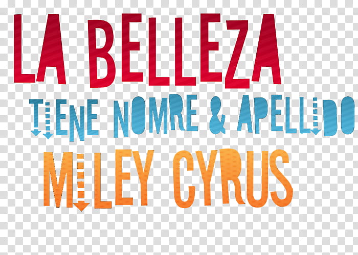 Texto La belleza tiene nombre y apellido Miley transparent background PNG clipart