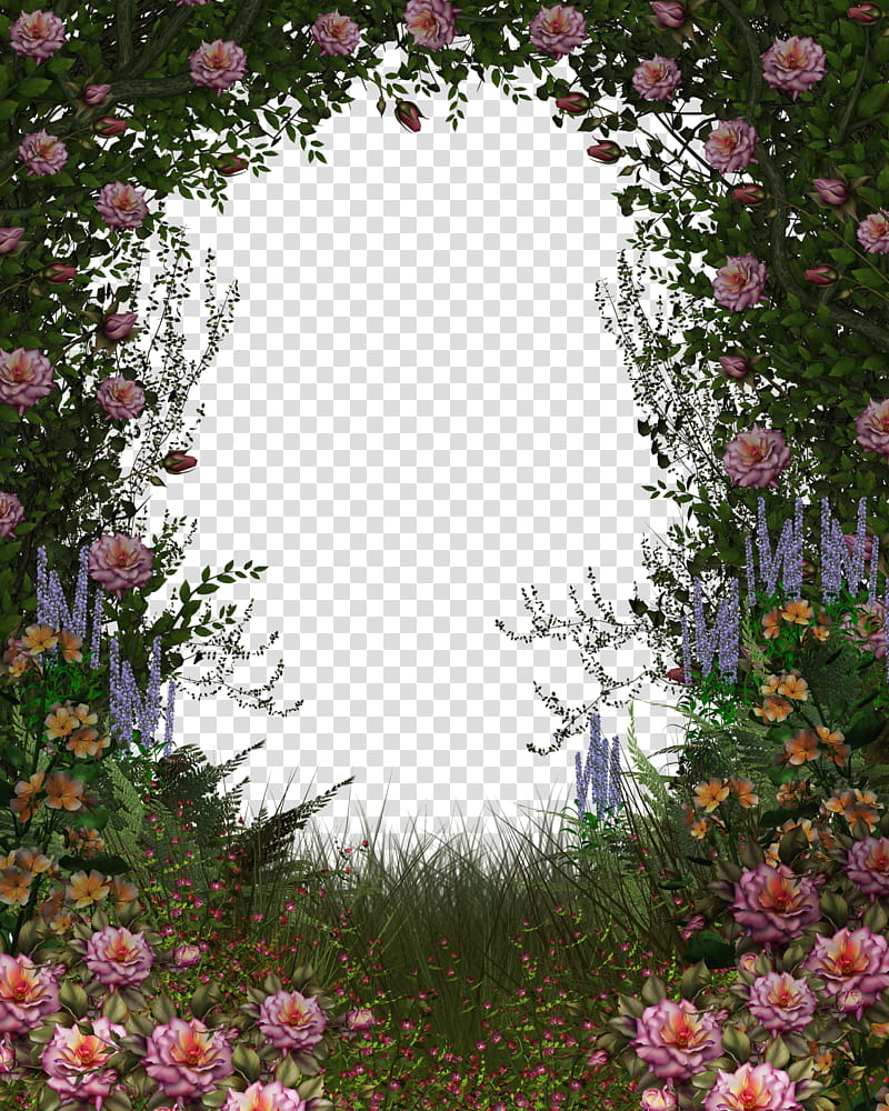bushes and roses , pink flowers ark gate transparent background PNG clipart
