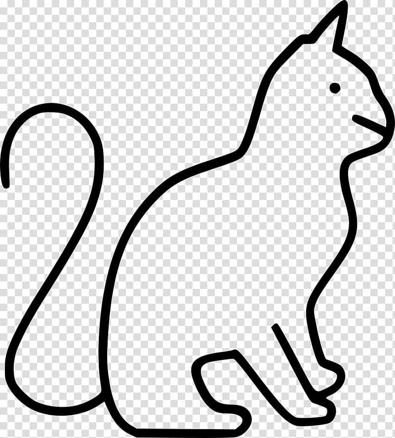 Cats, Whiskers, Drawing, Line Art, White, Tail, Head, Blackandwhite transparent background PNG clipart