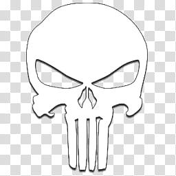 The Punisher logo iCons, White Logo_x, The Punisher icon transparent background PNG clipart