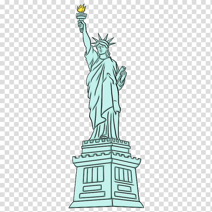 statue landmark monument green architecture, Watercolor, Paint, Wet Ink, Logo, National Historic Landmark transparent background PNG clipart