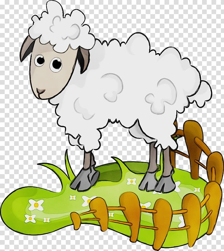 sheep sheep cartoon cow-goat family goat-antelope, Watercolor, Paint, Wet Ink, Cowgoat Family, Goatantelope, Animal Figure, Live transparent background PNG clipart