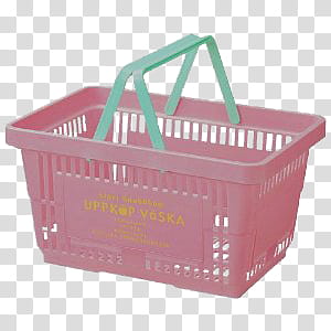 , empty pink shopping basket transparent background PNG clipart