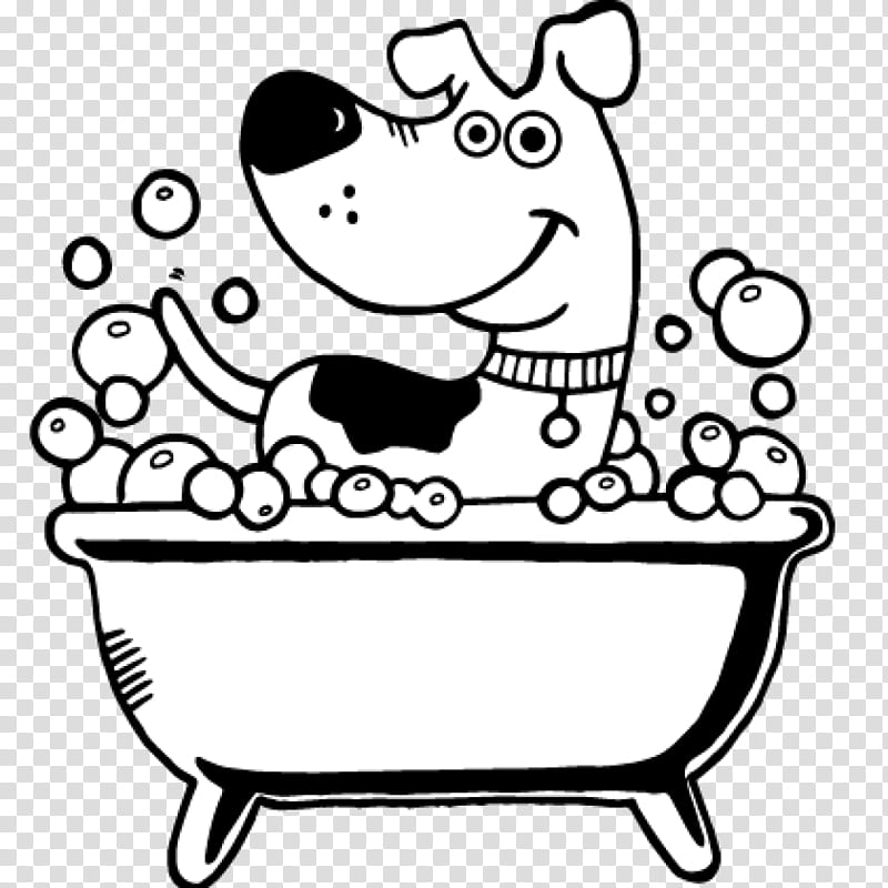 Dog Drawing, Dog Grooming, Line Art, Cartoon, Dog Groomer, Blackandwhite, Sticker, Happy transparent background PNG clipart