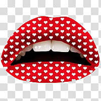 Lips Labios, red and white lip illustration transparent background PNG clipart