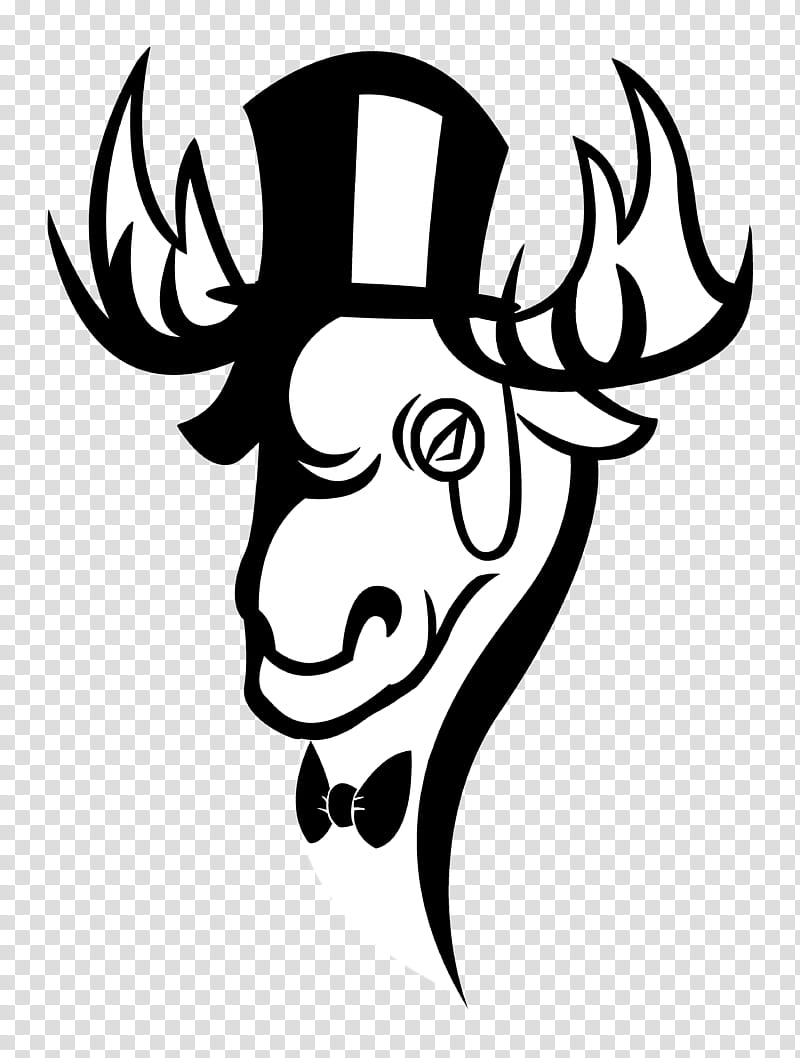 Black And White Flower, Deer, Moose, Reindeer, Red Deer, Elk, Antler, Whitetailed Deer transparent background PNG clipart