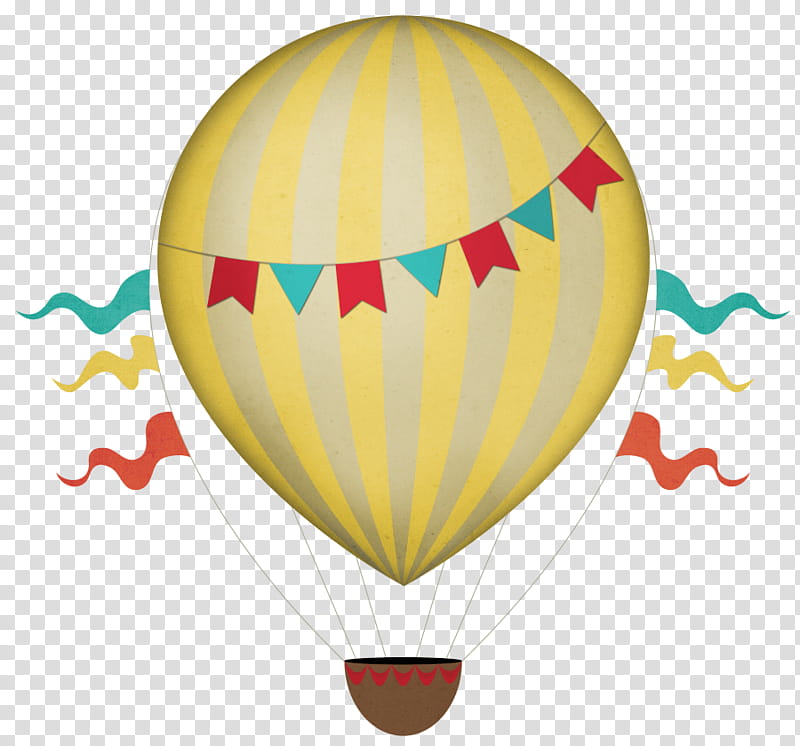 Hot Air Balloon, Vintage Hot Air Balloon, Drawing, Decoupage, Yellow, Hot Air Ballooning transparent background PNG clipart