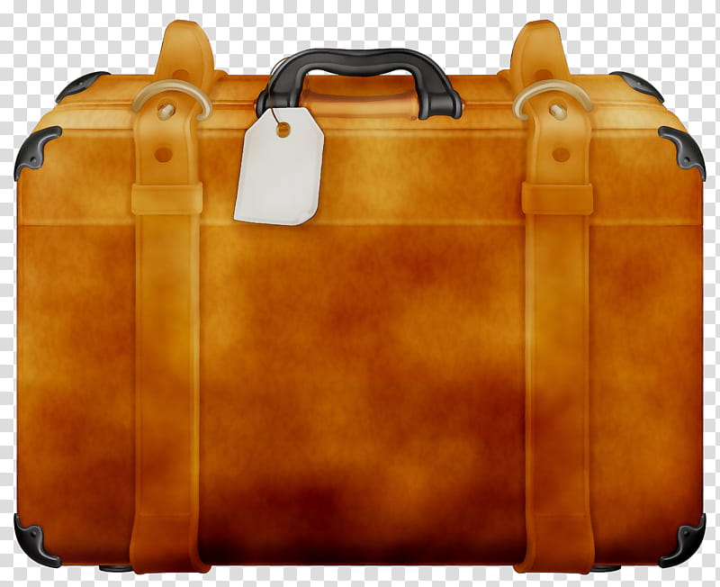 Travel Design, Baggage, Suitcase, Briefcase, Checked Baggage, Brown, Tan, Leather transparent background PNG clipart