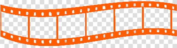 Orange film strip transparent background PNG clipart