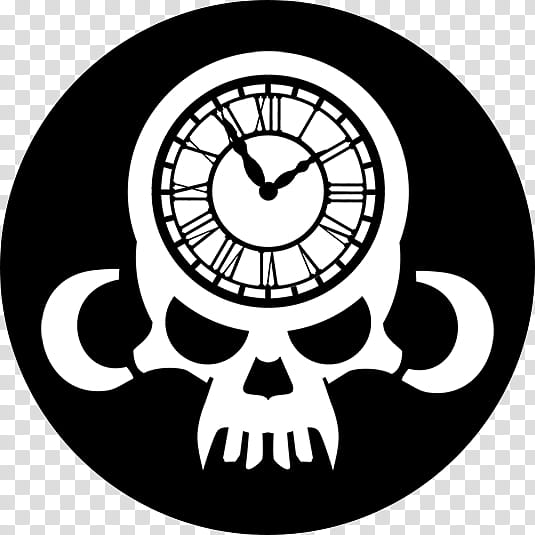 Skull Logo, Tagged, Clock, Ifwe, Black And White
, Bone, Symbol, Circle transparent background PNG clipart