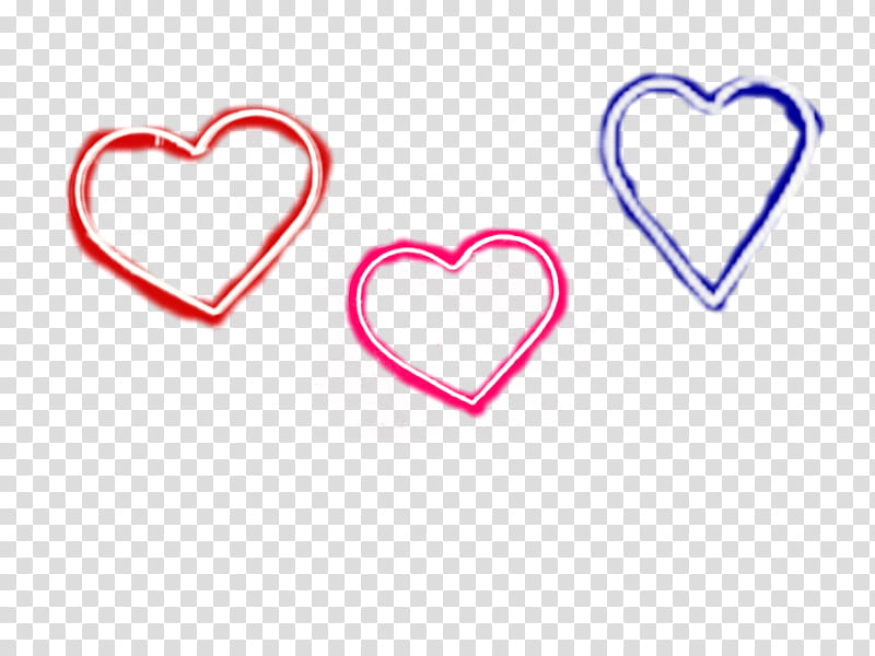 Corazones de Neon S,  red, pink, and blue neon hearts illustration transparent background PNG clipart